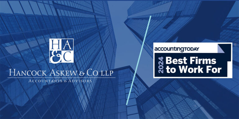 Hancock Askew Co. Named One of 2024s Best Accounting Firms to Work For b