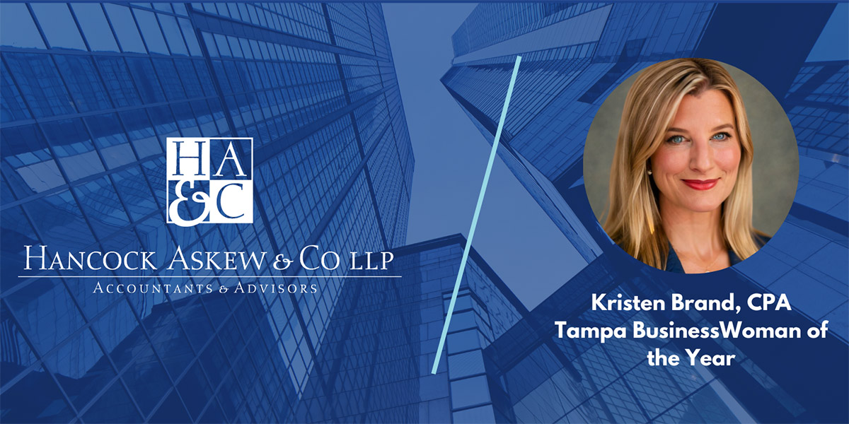 Kristen Brand Of Hancock Askew And Co Llp Named Businesswoman Of The